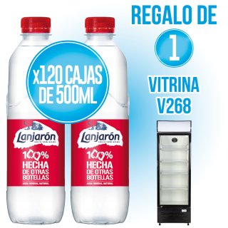 120 CAIXES LANJARON 50 CL (24 U) + REGAL D'UNA VITRINA 268LT