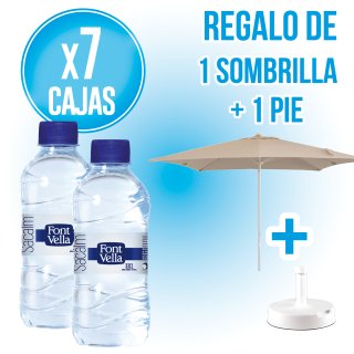 PER 7 CAIXES DE FONT VELLA DE 33CL REGAL D'UN PARASOL I UN PEU.