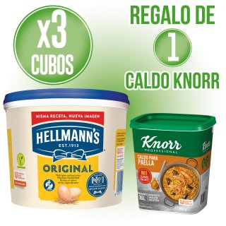 MODULO 3 CUBOS MAYONESA HELLMANS+1 CALDO KNORR