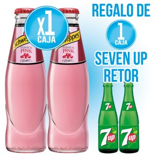 1 SCHWEPPES TONICA PINK RECUPERABLE + REGAL 1 SEVEN UP RECUPERABLE 20CL