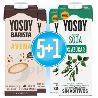 POR 6 BRIKS DE AVENA BARIST, MÁS 6 DE YOSOY SOJA, PRECIO ESPECIAL