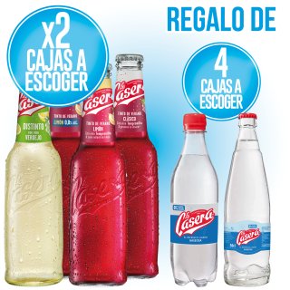 POR 2 CAJAS DE TINTO VERANO LA CASERA, REGALO DE 4 CAJAS DE GASEOSA LA CASERA DE 50CL PET O RETORNAB