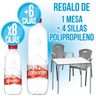 POR 8 CAJAS DE LANJARON DE 33CL + 6 CAJAS DE LANJARON 1250, REGALO DE UNA TERRAZA.