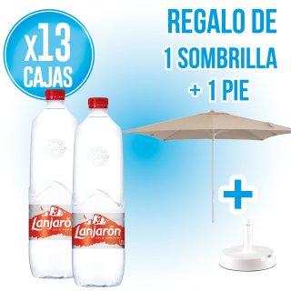 POR 13 CAJAS DE LANJARON 1250 REGALO DE UN PARASOL Y UN PIE.