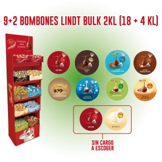 9 BOMBONES LINDT SURTIDOS + REGALO 2 BOMBONES LINDT BULK 2 KL