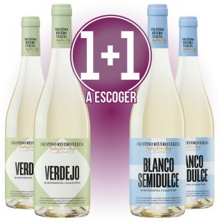 1 FAUSTINO RIVERO BLANCO VERDEJO O SEMIDULCE + REGALO 1 FAUSTINO RIVERO BLANCO VERDEJO O SEMIDULCE