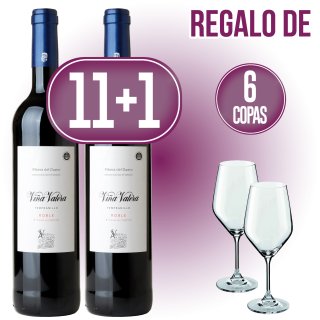 MODULO 11+1 VIÑA VALERA ROBLE + 6 COPAS
