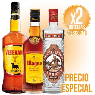 POR 2 ANIS MONO DULCE O 2 VETERANO O 2 MAGNO, DESCUENTO ADICIONAL.