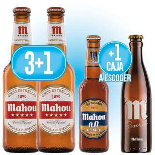 PER 3 MAHOU 5 ESTRELLES 1/3 RETORNABLE, REGAL 1 IGUAL + 1 MAHOU 0,0 TORRADA 1/3 RETORNALBE + 1 MAHOU