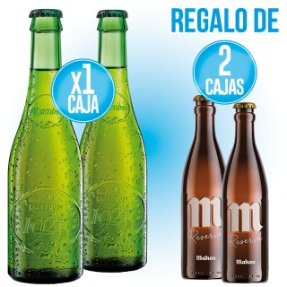 POR 1 ALHAMBRA RESERVA 1925 1/3 RETORNABLE, REGALO 2 MAHOU RESERVA 1/3 SIN RETORNO.