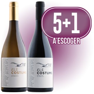 POR 5 CAJAS ELS COSTUMS BLANCO O TINTO A ESCOGER, REGALO 1 CAJA IGUAL.