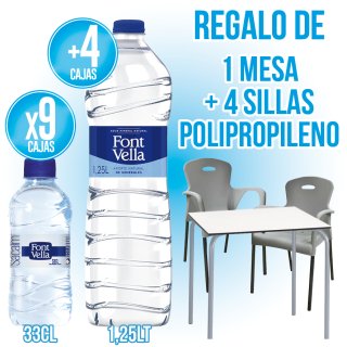PER 9 FONT VELLA 1/3 SR Y 4 FONT VELLA 1250, REGAL TERRASSA (TAULA + 4 CADIRES POLIPROPILÈ).