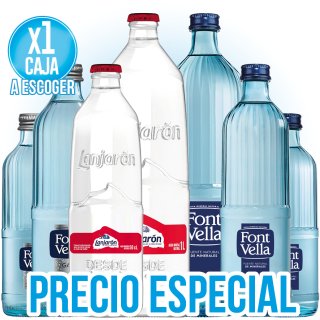 1 CAJA FONT VELLA O LANJARON RETORNABLE A PRECIO NETO