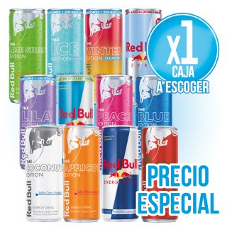 1 CAJA DE RED BULL A PRECIO ESPECIAL.