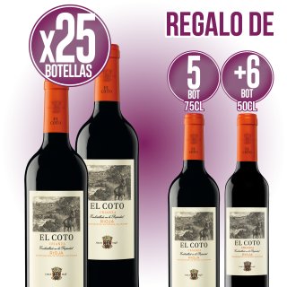5 CAJAS PROMO COTO CRIANZA + COTO 50CL + REGALO 1 CAJA PROMO COTO CRIANZA + COTO 50CL