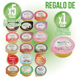 5 IBERITOS A ESCOGER + REGALO 1 CREMA JAMON YORK