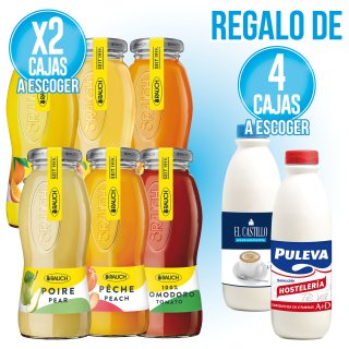 POR 2 CAJAS DE ZUMOS RAUCH, REGALO DE 4 CAJAS DE PULEVA O CASTILLO