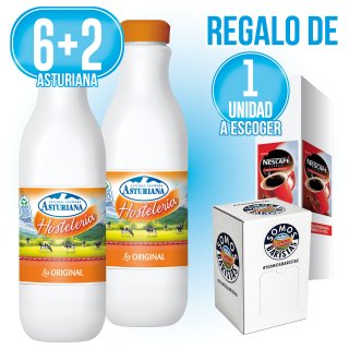 6+2 EN ASTURIANA HOSTELERIA Y REGALO DE NESCAFÉ O AZÚCAR.