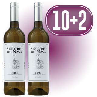 10 BOTELLAS SEÑORIO DE NAVA BLANCO VERDEJO + REGALO 2 BOTELLAS SEÑORIO DE NAVA BLANCO VERDEJO