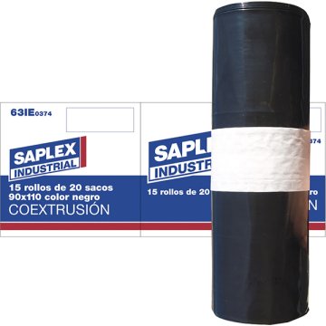 Bolsa Basura Saplex Industrial Negro 90x110 Pack 10