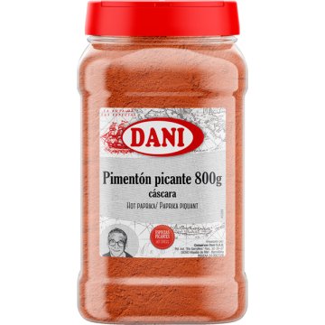 Pimientón Dani Hostelería Picante Cáscara Tarro 800 Gr