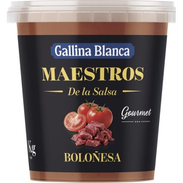 Salsa Fresca Para Pasta Gallina Blanca Maestros Gourmet Boloñesa Tarrina Con Tapa 1 Kg