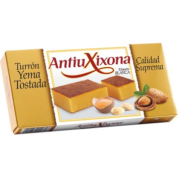 Turrón Antiu Xixona Etiqueta Blanca Suprem Yema Tostada 200 Gr
