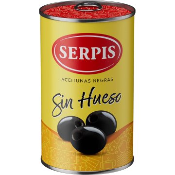 Olives Serpis Negres Cacerenyas Sense Os Llauna 300 Gr