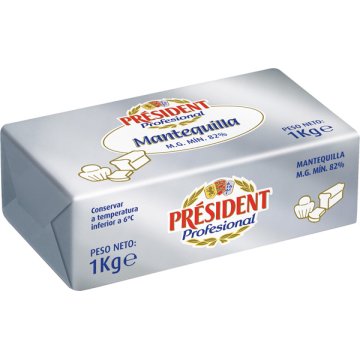 Mantequilla President Pastilla 1 Kg
