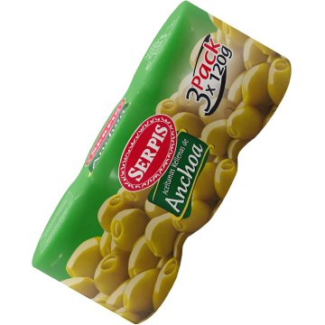 Olives Serpis Farcides Anxova Llauna 50 Gr Pack 3