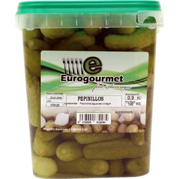 Cogombrets Eurogourmet Vinagre Cubell 1 Kg