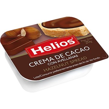 Crema De Cacao Helios Porciones 20 Gr 120 U