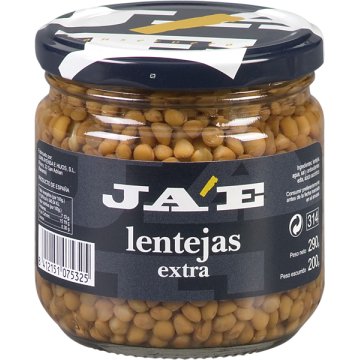 Lentejas Ja'e Extra Cocidas Tarro 314 Ml