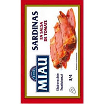 Sardinas Miau En Salsa De Tomate 3/4 Lata Rr 125 Gr Abrefácil