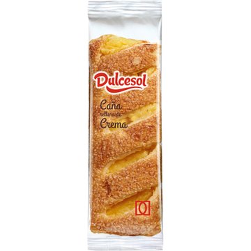 Caña Dulcesol Rellena De Crema Bolsa Individual 70 Gr Caja 2 Kg