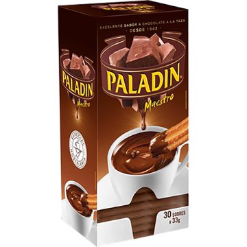 Cacao Paladin Instantaneo Sobres 33 Gr 30 Sobres