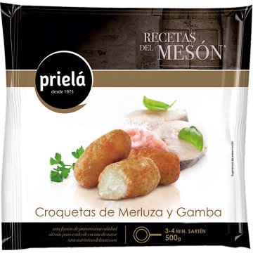 Croquetas Priela De Merluza Y Gamba Congeladas 500 Gr