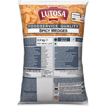 Patates Lutosa Tex Mex Congelades Bossa 2.5 Kg