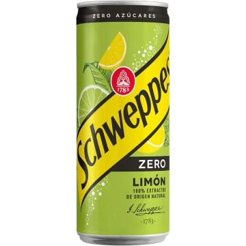 Refresco Schweppes Zero Limón Lata Sleek