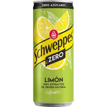 Refresco Schweppes Zero Limón Lata Sleek