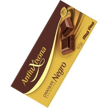 Chocolate Antiu Xixona Extrafino Negro 55% Tableta 125 Gr