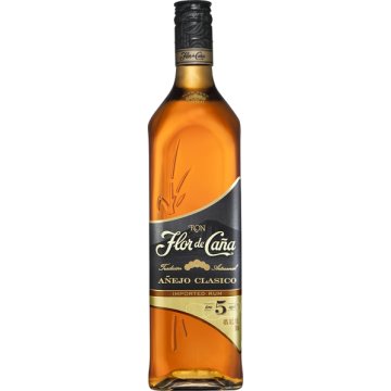 Ron Flor De Caña Black 5 Años 40º 70 Cl