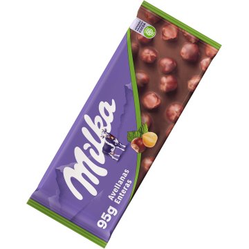 Chocolate Milka Con Leche Y Avellanas Enteras Tableta 95 Gr