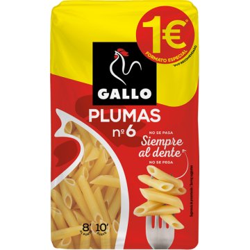 Macarrones Gallo Plumas Nº 6 400 Gr