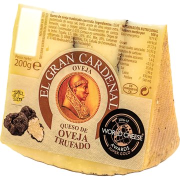 Queso El Gran Cardenal Oveja Con Trufa Cuña 200 Gr
