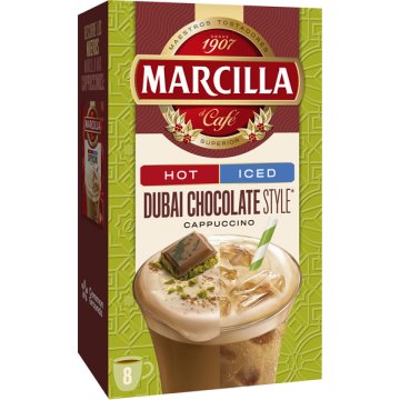 Café Marcilla Capuccino Dubai Chocolate Style Soluble Stick 15 Gr 8 U