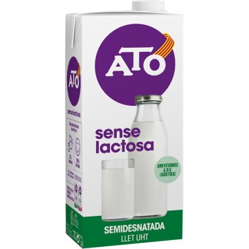 Leche Ato Sin Lactosa Semi Brik 1 Lt