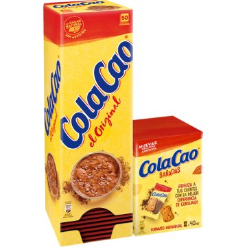 Cacao Cola Cao Estuche 16 Gr 50 Sobres + Galletas Cortesía