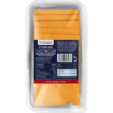 Queso Flax&kale Vegano Cheddar 330 Gr Lonchas