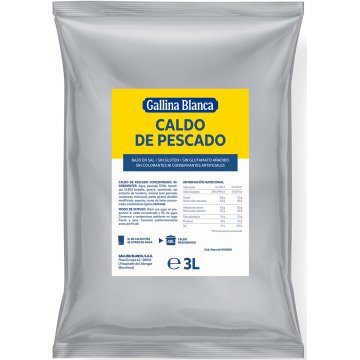 Caldo Gallina Blanca Concentrado Pescado Bajo En Sal Doy-pack 3 Lt